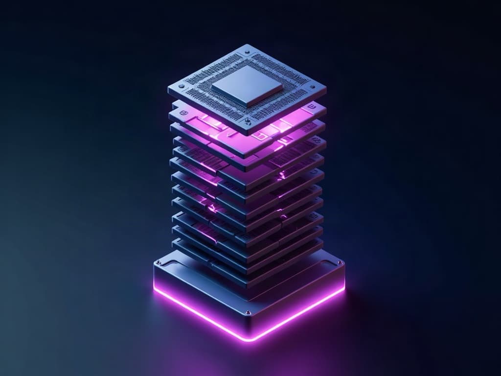 Layered stack of AI hardware infrastructure components representing a major infrastructure investment fund