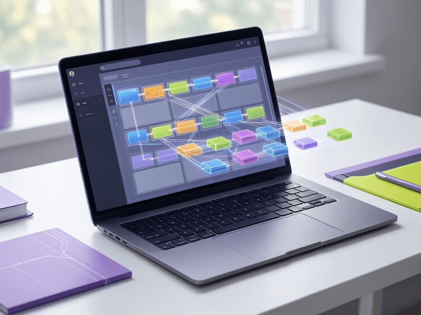 An AI agent assembling a Bubble app in the visual editor