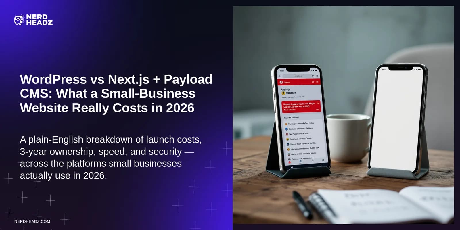 WordPress vs Next.js + Payload CMS: What a Small-Business Website Really Costs in 2026