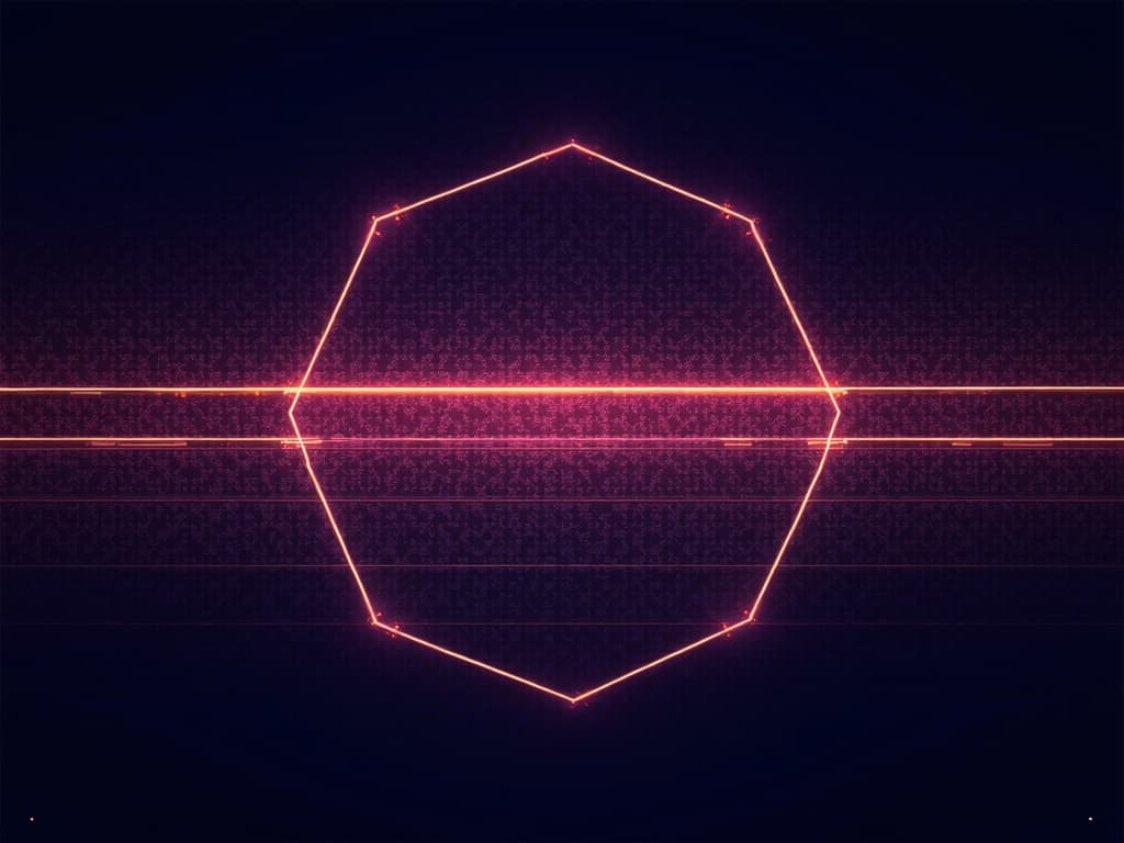 A stack of layers with tight repeating local patterns periodically interrupted by dramatic luminous full-width horizontal sweeps.