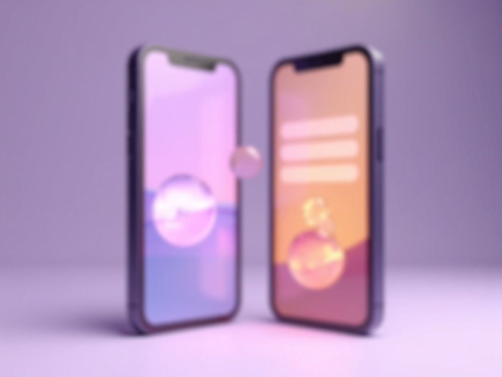 📱 Native mobile — abstract editorial render