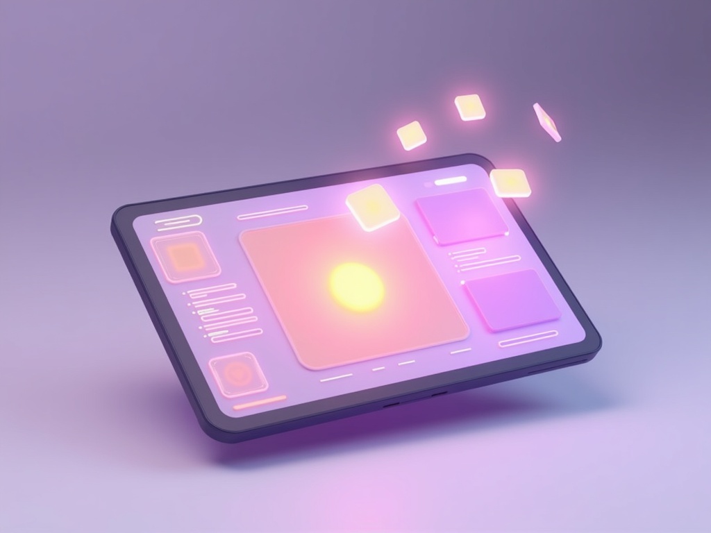 ⚡ No-code apps — abstract editorial render